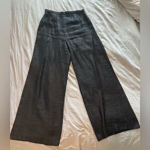 Adrianna Papell Evening Essentials Wide‎ Leg Black Pleated Pants Womens Size 12